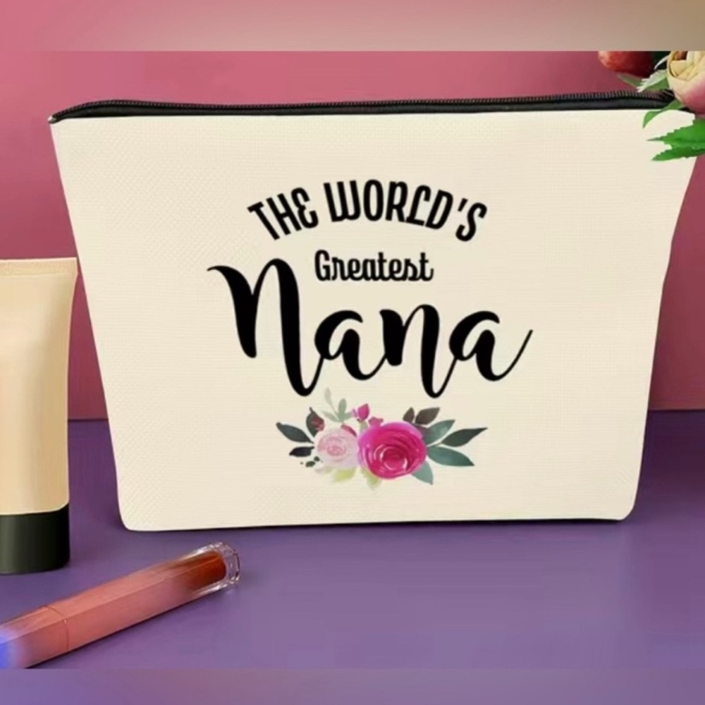 Canvas Graphic Makeup Travel Bag